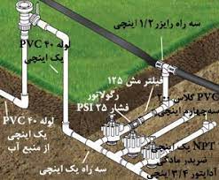 نصب خط اصلی آبیاری قطره ای